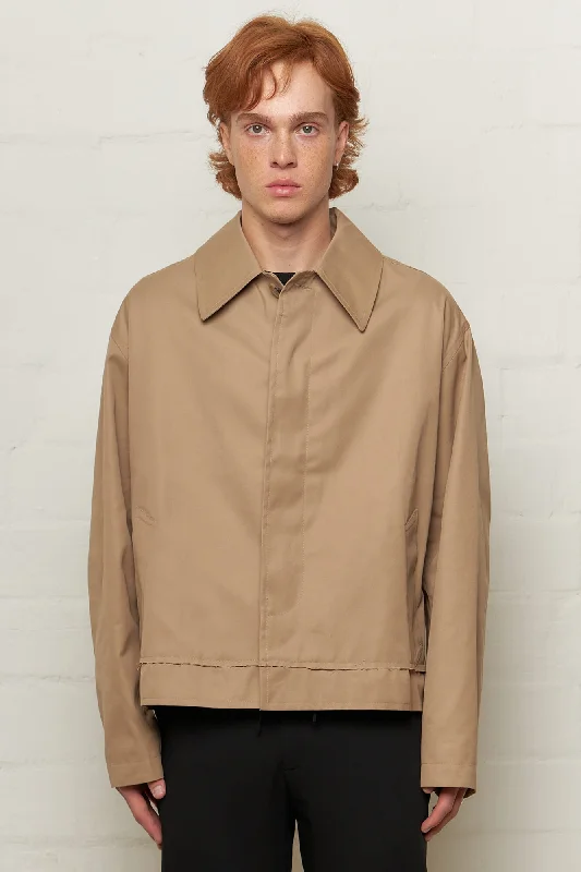 Roger Cropped Mac Coat Desert Beige