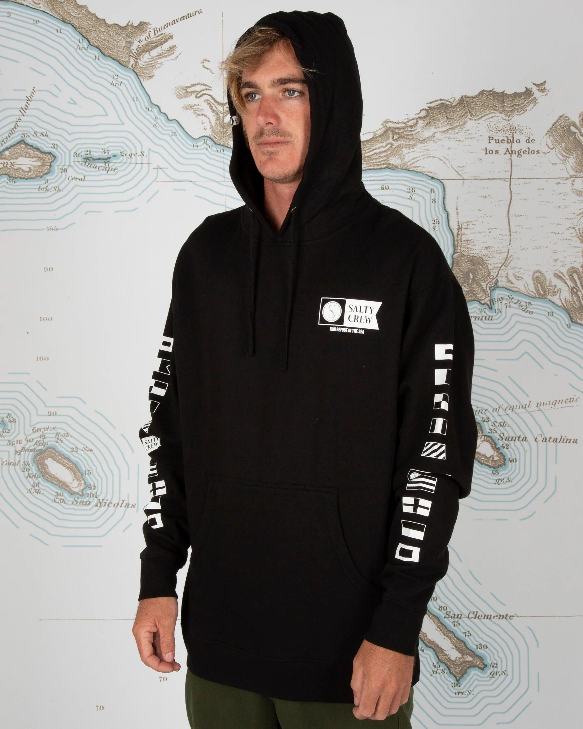 Alpha Black Hood Fleece