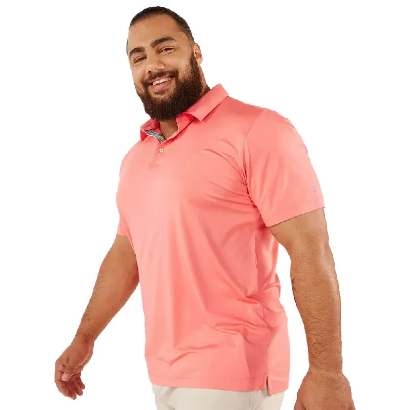 Chubbies The New England Performance Polo Shirt - Coral