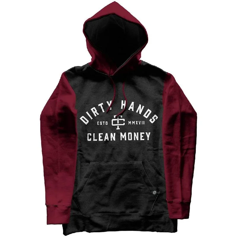 DHCM Hoodie: Charcoal/Burgundy