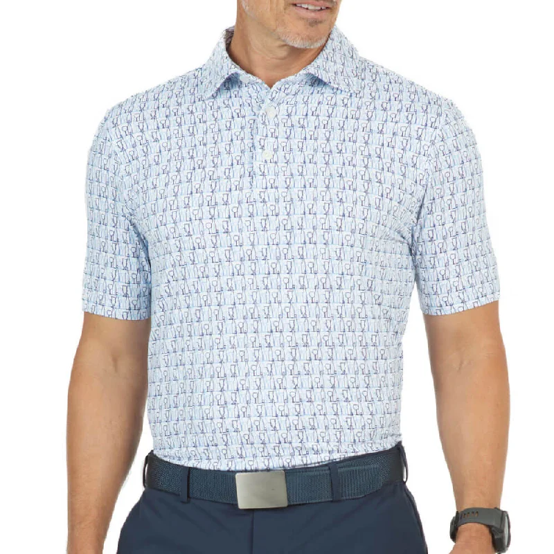 IBKUL Mens Happy Hour Polo Shirt - Peri/Navy