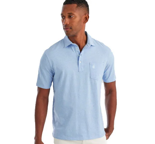 Johnnie-O Heathered Original Polo Shirt - Gulf Blue