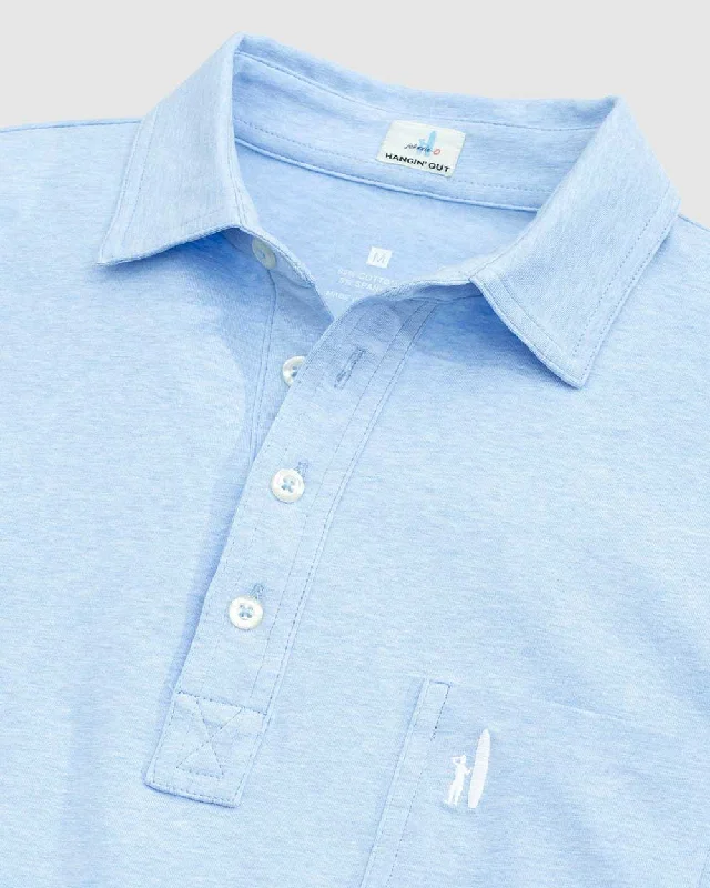 Johnnie-O Heathered Original Polo Shirt - Gulf Blue