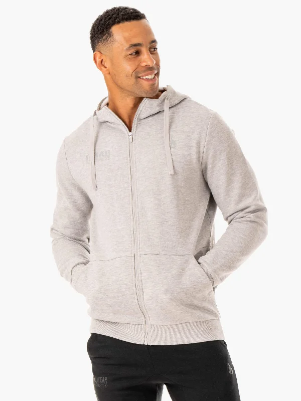 Limitless Zip Up Jacket - Grey Marl