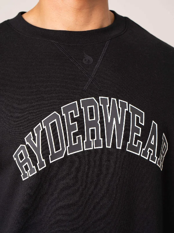 Men's Collegiate Crew Neck - Black