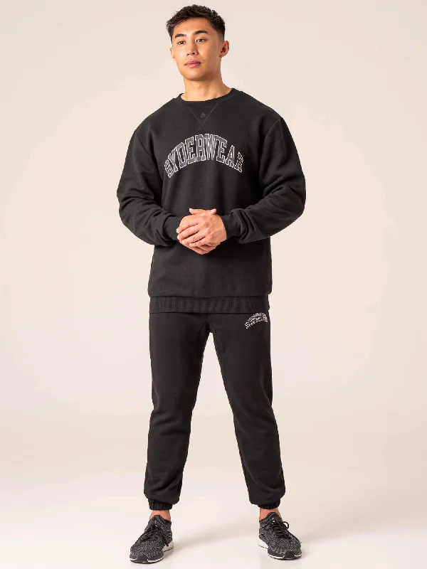 Men's Collegiate Crew Neck - Black