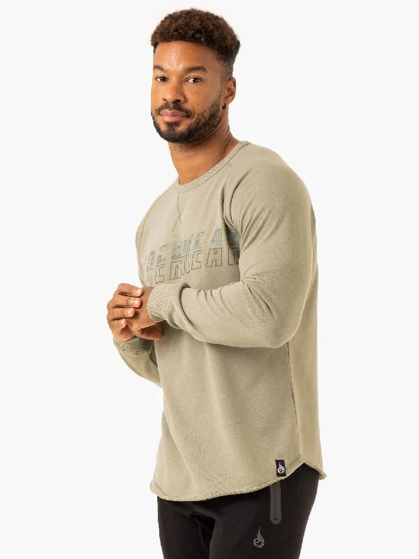 Overdrive Crew Neck - Sage Green