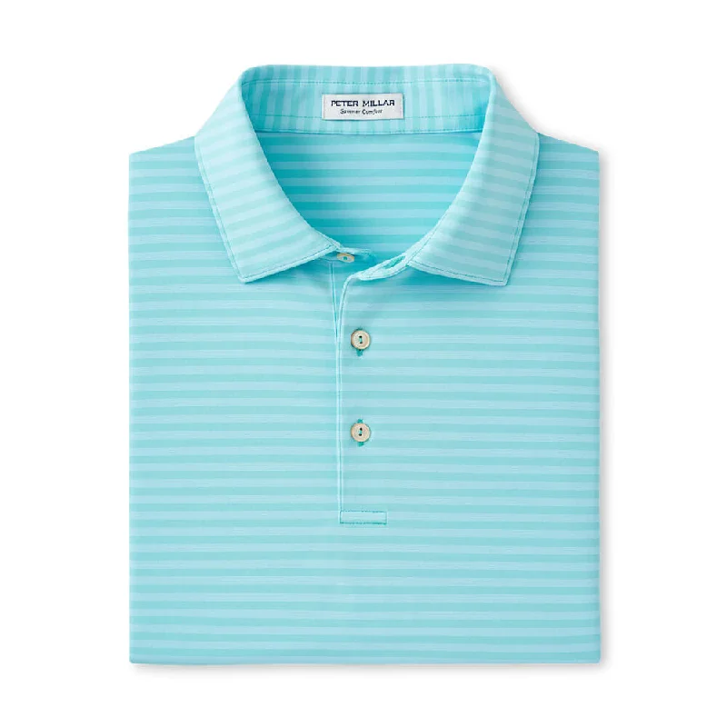 Peter Millar Baltic Performance Jersey Polo Shirt - Cabana Blue