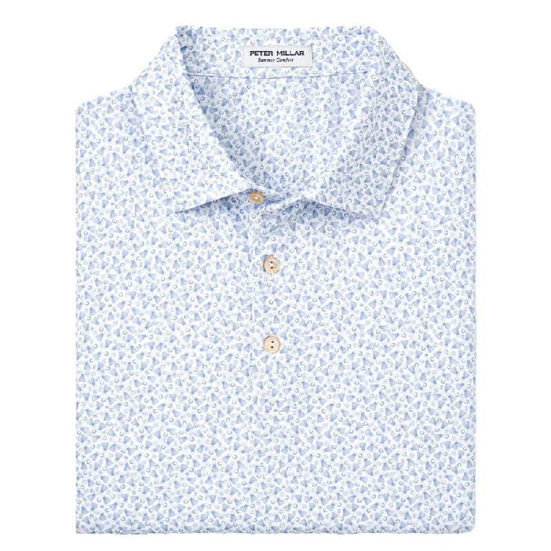 Peter Millar Birdie Time Performance Jersey Polo Shirt - White