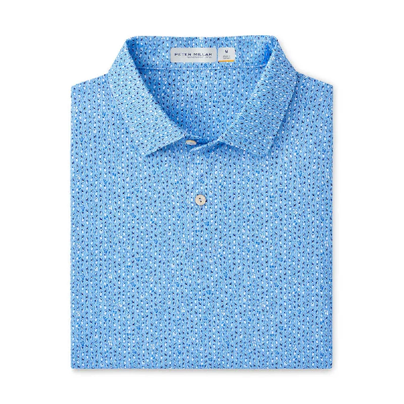 Peter Millar Featherweight Royal Flush Polo Shirt - Cottage Blue