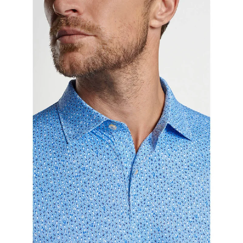 Peter Millar Featherweight Royal Flush Polo Shirt - Cottage Blue