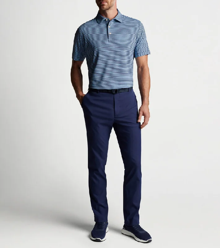 Peter Millar Hales Performance Polo Shirt - Navy/Cottage Blue*