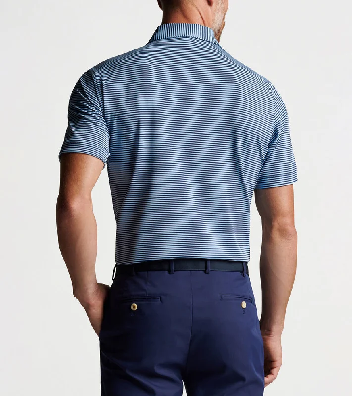 Peter Millar Hales Performance Polo Shirt - Navy/Cottage Blue*