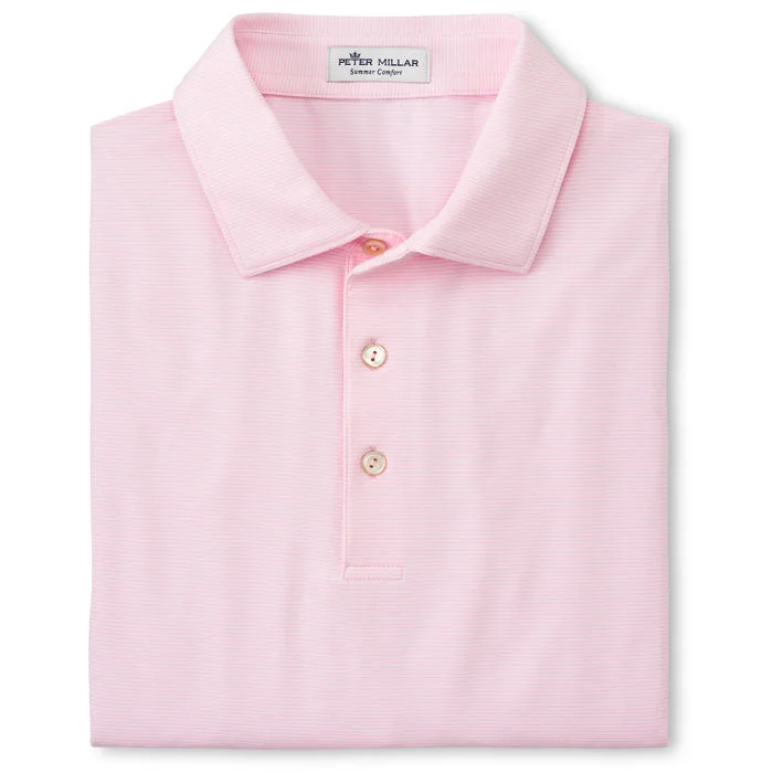 Peter Millar Jubilee Performance Stripe Polo Shirt - Palmer Pink*