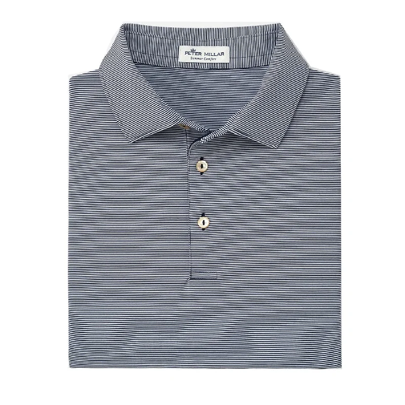 Peter Millar Jubilee Stripe Stretch Jersey Polo Shirt - Navy*