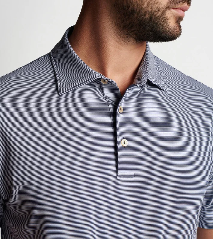 Peter Millar Jubilee Stripe Stretch Jersey Polo Shirt - Navy*