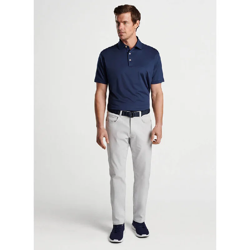 Peter Millar Solid Stretch Jersey Sean Self Collar Polo Shirt - Navy*