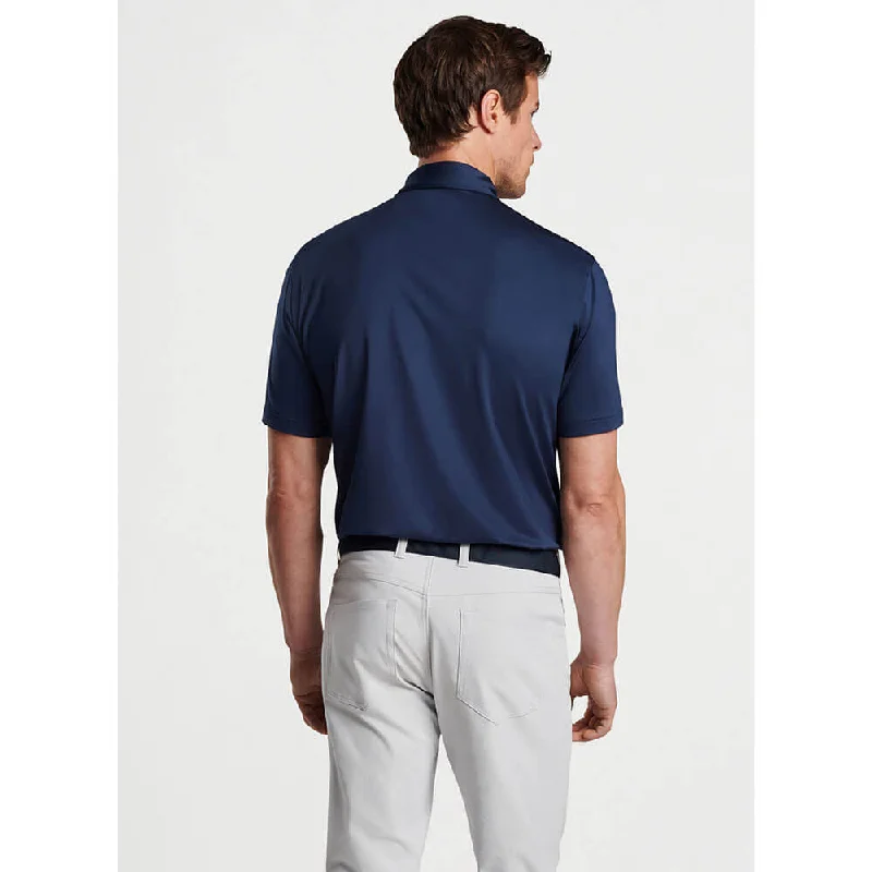 Peter Millar Solid Stretch Jersey Sean Self Collar Polo Shirt - Navy*