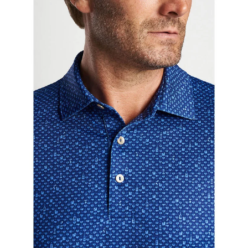 Peter Millar Whiskey Sour Performance Jersey Polo Shirt - Sport Navy