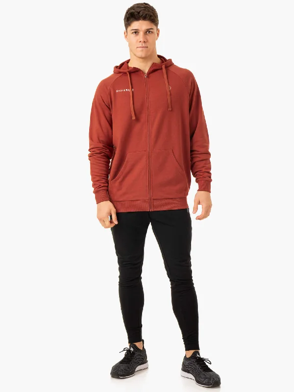 Pursuit Zip Up Hoodie - Red Clay