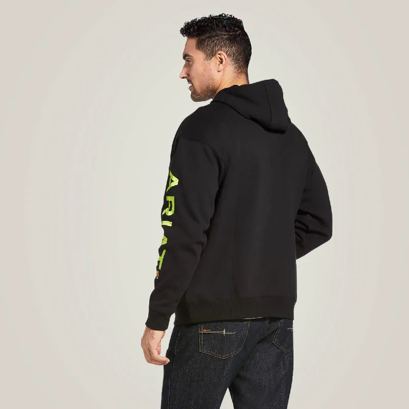 Rebar Graphic Hoodie - Black / Lime