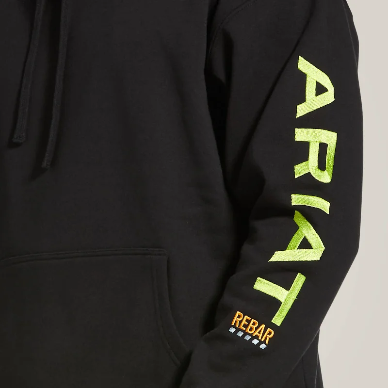 Rebar Graphic Hoodie - Black / Lime