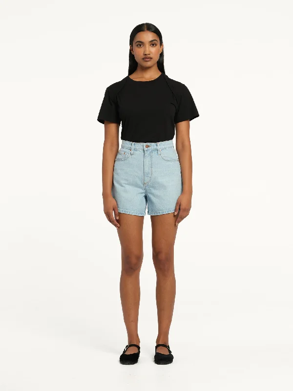 Stevie Short Soft Sky | Linen Denim