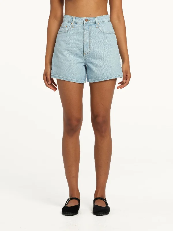 Stevie Short Soft Sky | Linen Denim