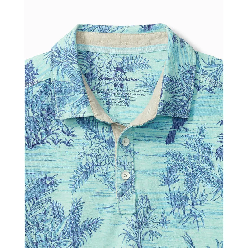 Tommy Bahama Birds Eye View Polo Shirt - Aqua Splash