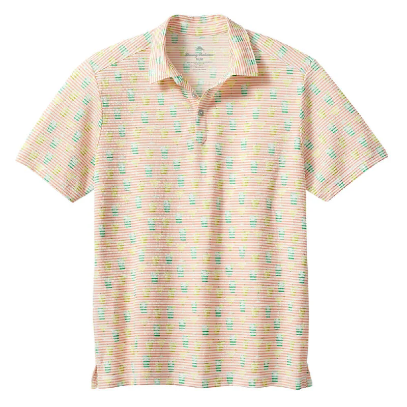 Tommy Bahama Costa Wave Seersipper Polo Shirt - Pink Pool