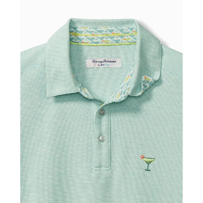 Tommy Bahama Islandzone Cocktail Mixer Five O'Clock Polo Shirt - Opal Heather