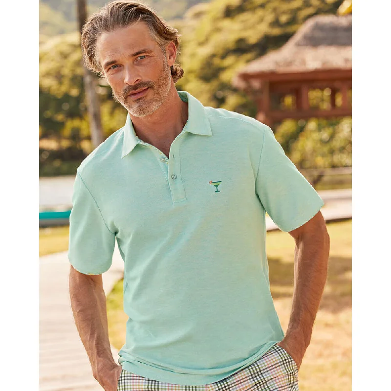 Tommy Bahama Islandzone Cocktail Mixer Five O'Clock Polo Shirt - Opal Heather