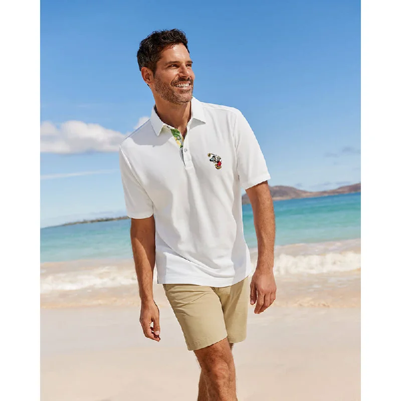 Tommy Bahama Islandzone Disney Postcard To Paradise Polo Shirt - Bright White