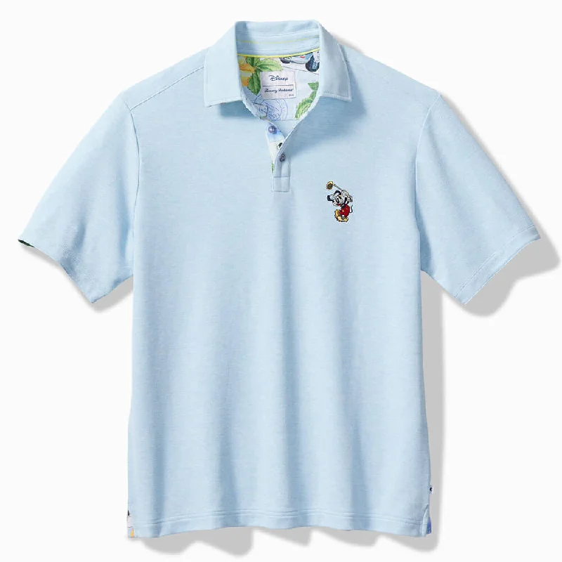 Tommy Bahama Islandzone Disney Postcard To Paradise Polo Shirt - Light Sky Heathered