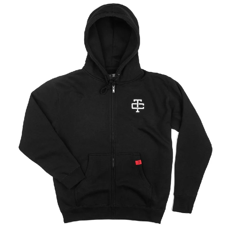 Alado Zip-Up Hoodie: Black