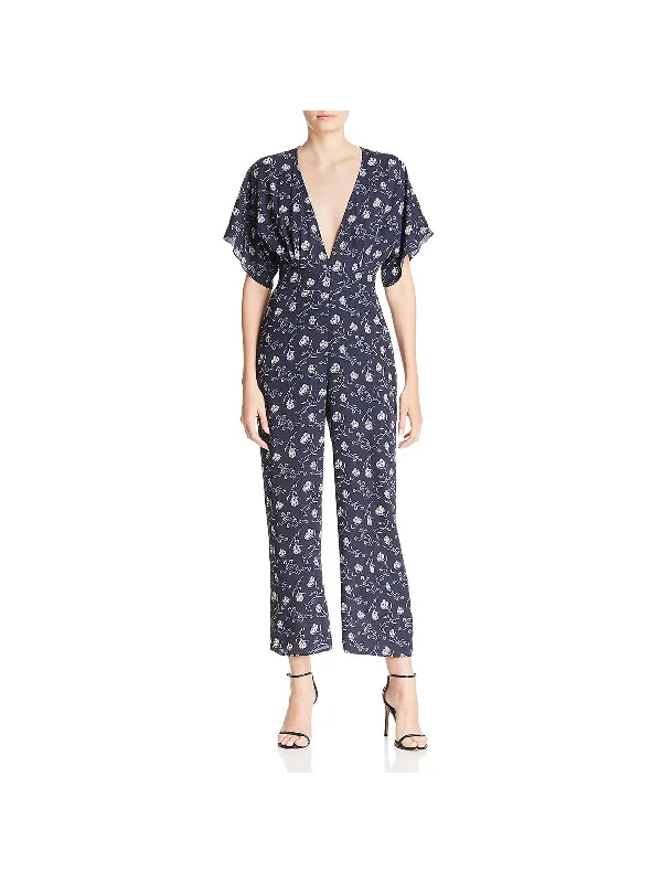 Adelaide Womens Floral V-Neck Jumpsuit