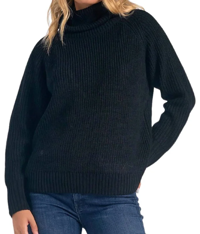 Britell Open Back Sweater In Black