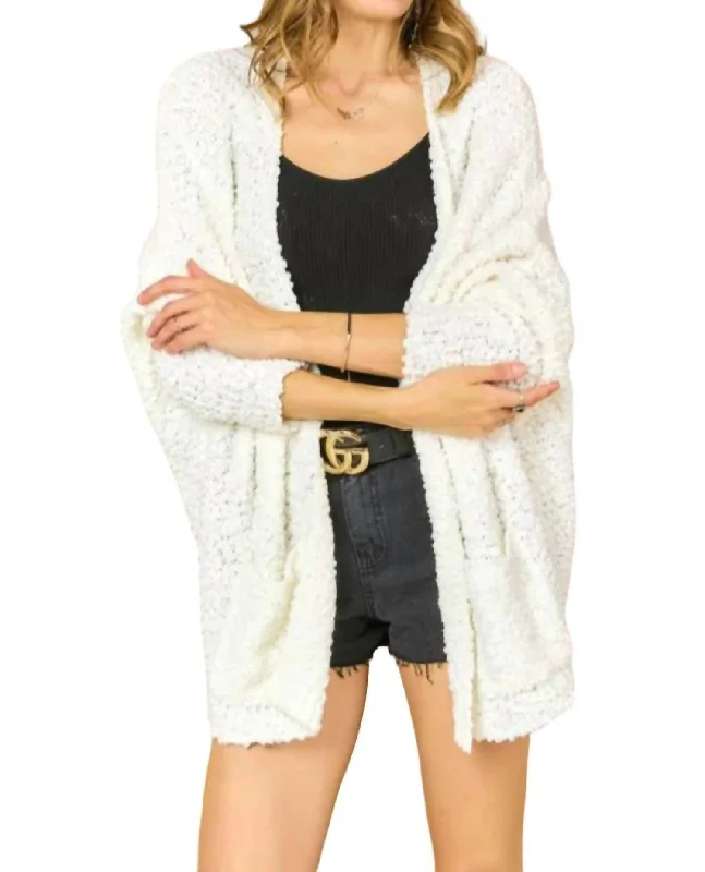 Cuddles Cardigan - Plus Size In Ivory