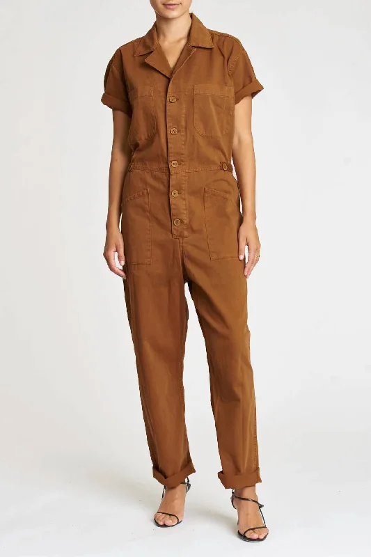 Grover Short Sleeve Field Suit In Spicy Brown