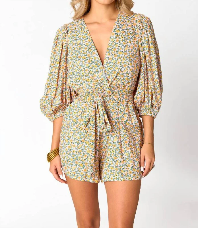 Julia Romper In Magnolia