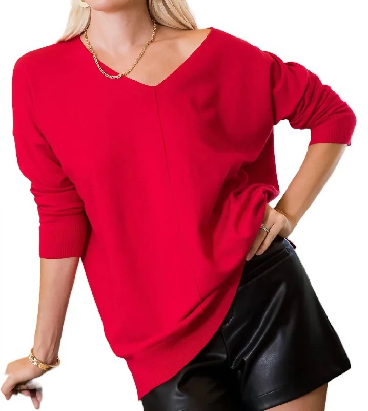 Oh How Sweet It Is Sweater Plus Size In Red