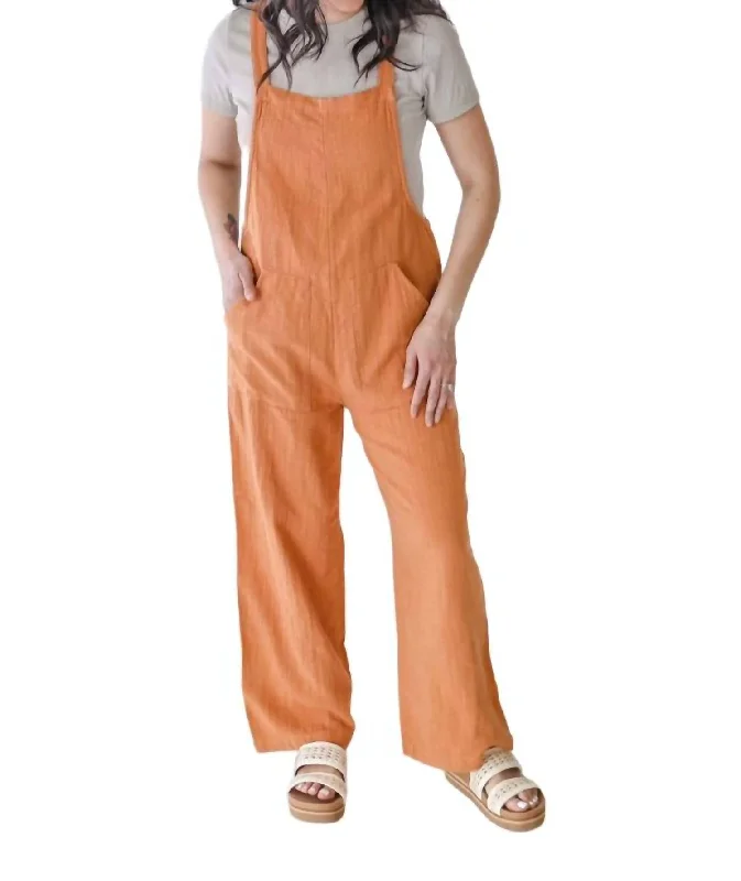 Pacific Time Jumpsuit In Toffee