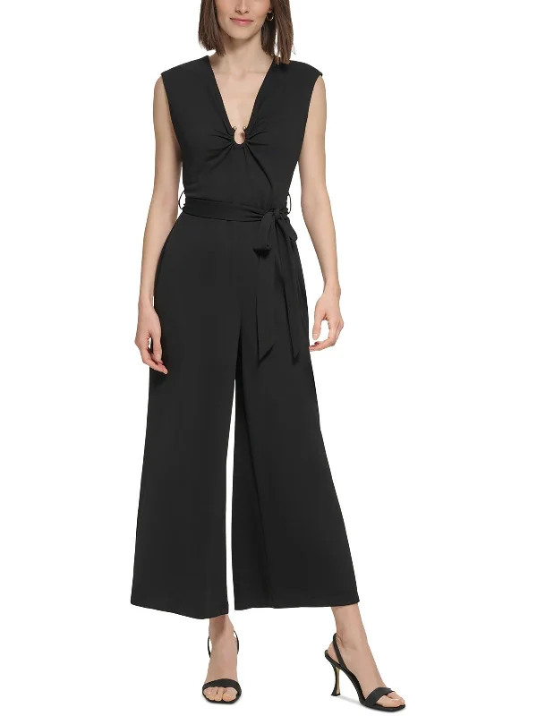 Womens Ruched Polyester Jumpsuit